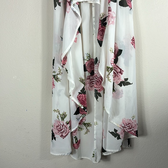 Maternity Floral Sheer Gown Cover up - Picture 6 of 13